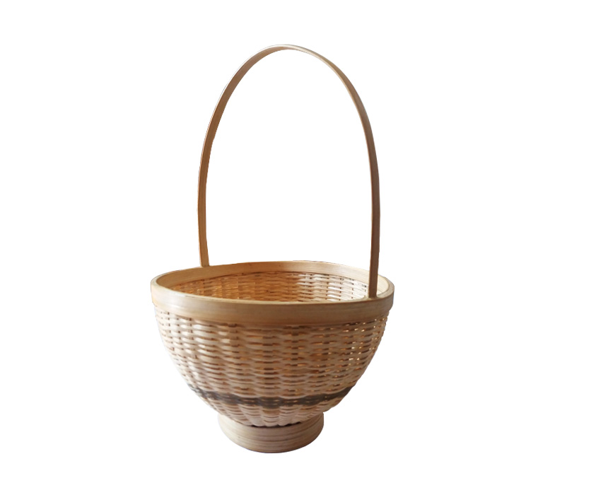 Hand Crafted Natural Bamboo Fruits Vegetables Basket for Home